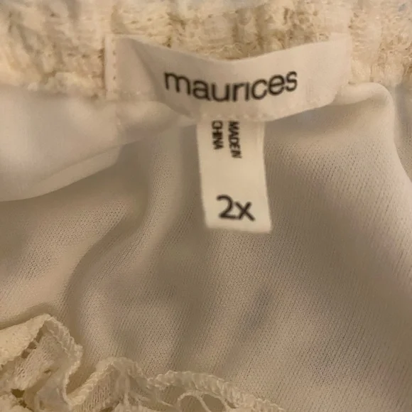 Maurice’s Off the Shoulder Lace Top in Cream - Picture 3 of 6
